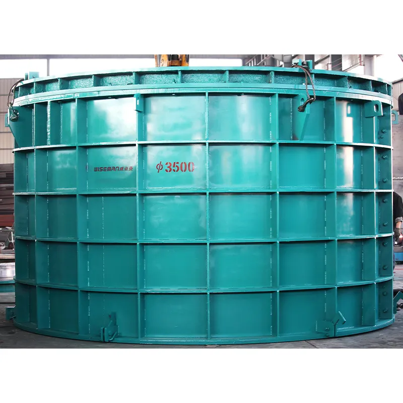 Вертикальная вибрационная форма для труб DN3500 с соединением паз-гребень и гибким стыком