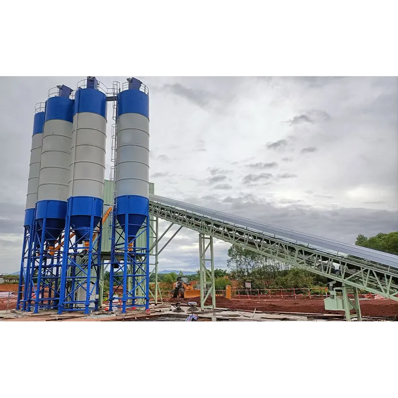 Ленточный бетоносмесительный узел бункерного типа