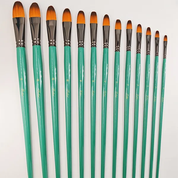 Художественные кисти с двухцветным нейлоновым в...