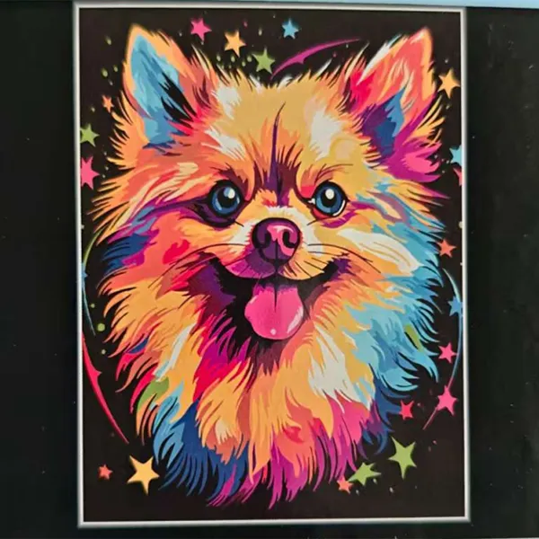 Картина по номерам в чёрной раме