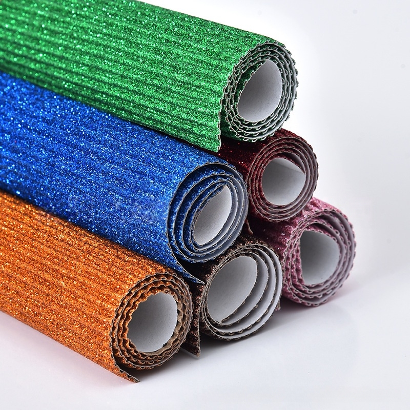 Гофрированная бумага с блестками