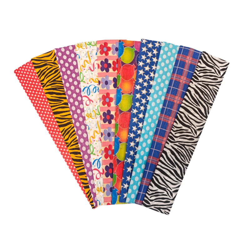 Жатка (крепированная бумага) — печатная, флуоресцентная, металлизированная, жемчужная