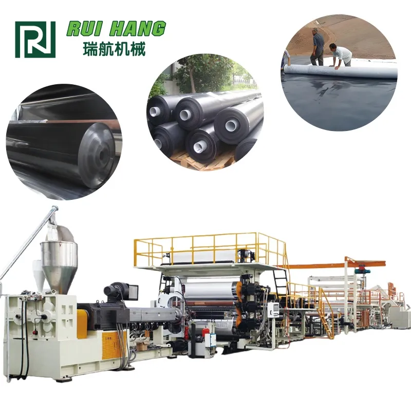 Экструзионная Линия по производству гидроизоляционной мембраны из HDPE