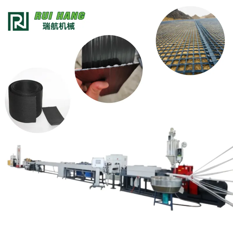 Экструзионная Линия по производству геолент из армированного волокна с полиэстеровым (PE) покрытием