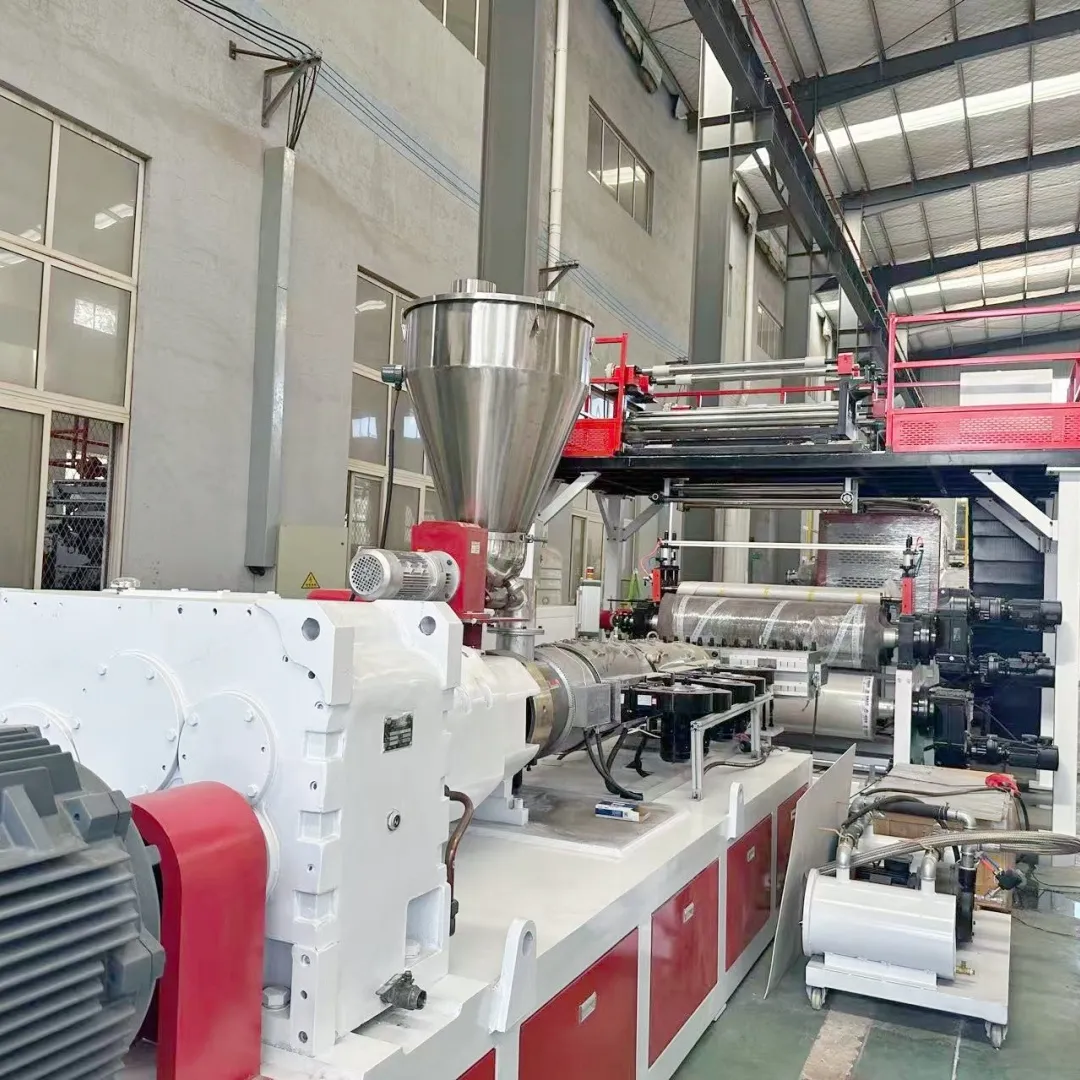 Экструзионная линия для производства линолеума – упругого  мраморного  ПВХ листа для пола