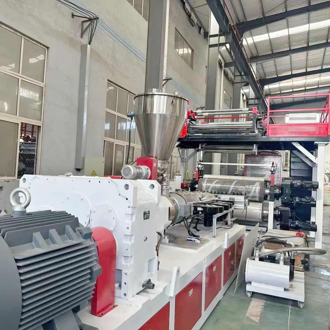 Экструзионная линия для производства линолеума – упругого  мраморного  ПВХ листа для пола