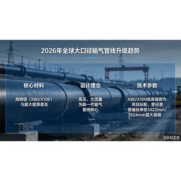 Глобальная модернизация газопроводов большого диаметра в 2026 году: высококачественная сталь и высокая точность становятся ключевыми тенденциями.