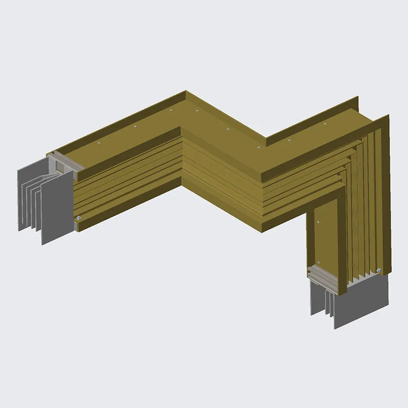 Шинопровод с комбинированным изгибом: от горизонтального Z-образного к вертикальному