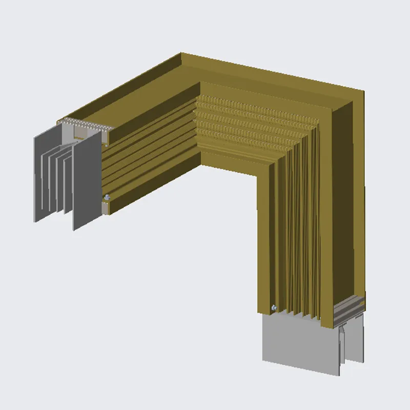 Шинопровод с переходом из горизонтальной в вертикальную плоскость