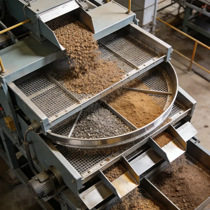 Двухвальный круглый вибрационный грохот