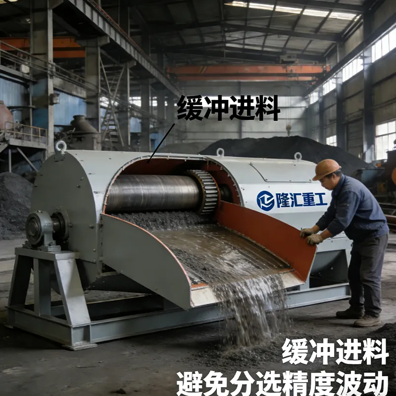 Мокрый барабанный магнитный сепаратор с постоянными магнитами CTB-750