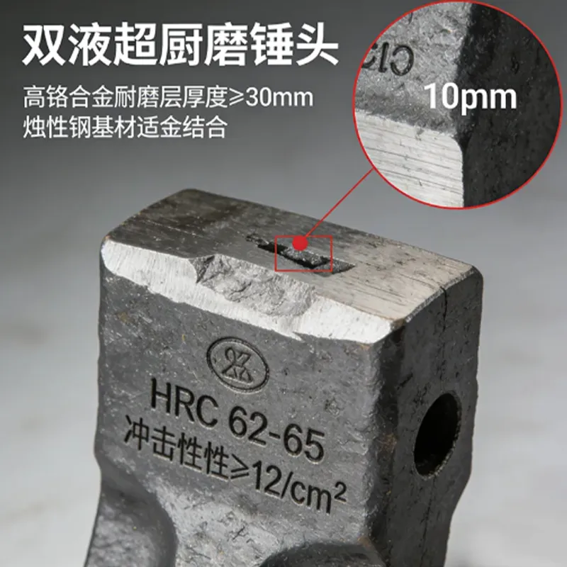 Сверхизносостойкий биметаллический молоток для дробилки