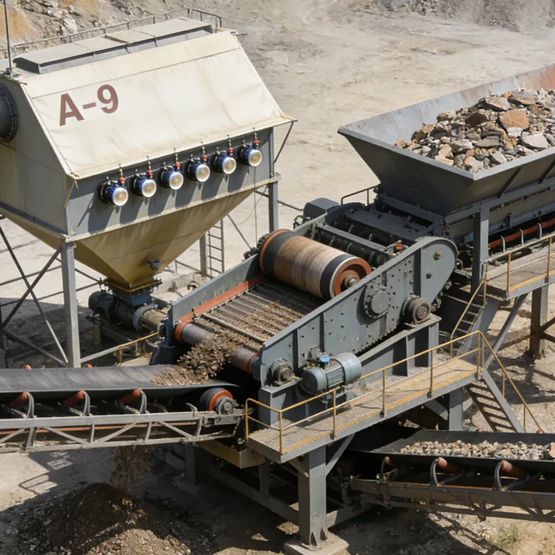 Сухой валковый магнитный сепаратор с постоянными магнитами