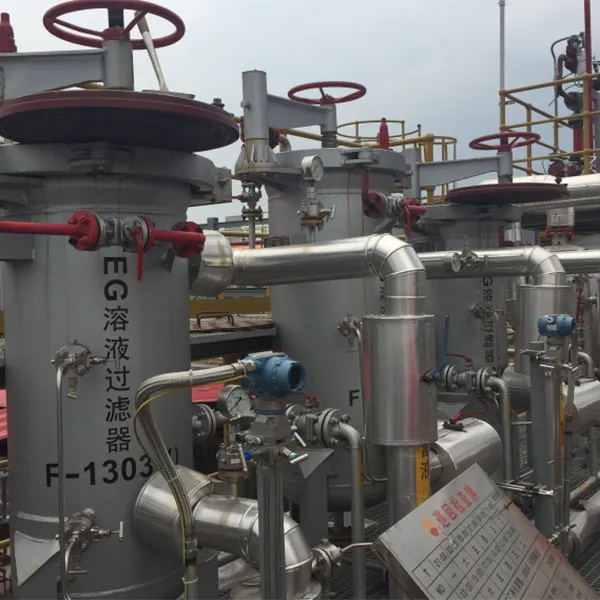 Фильтрация триэтиленгликоля и аминового раствора