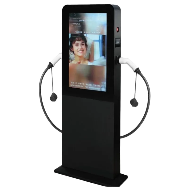 Коммерческая зарядная станция переменного тока с рекламным экраном, соответствующая национальному стандарту