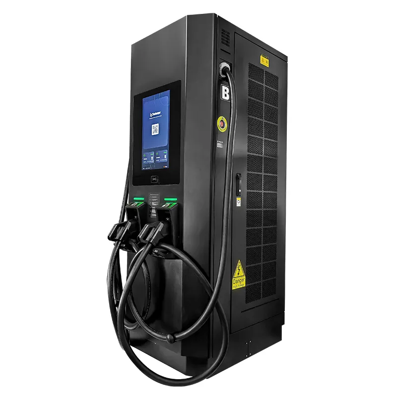 Напольный моноблочный аппарат постоянного тока на 90 кВт с двумя пистолетами, соответствующий европейскому стандарту