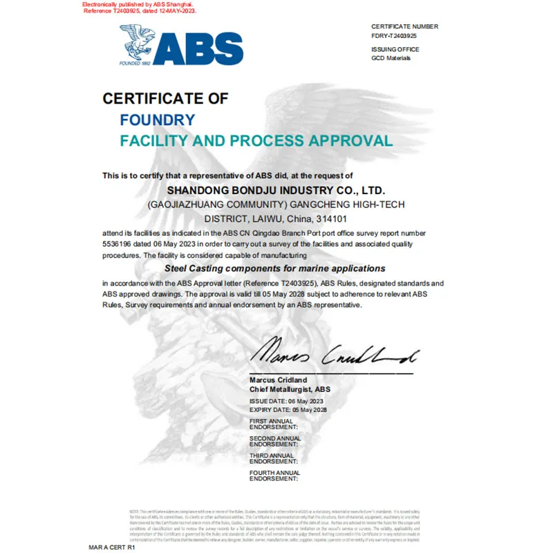 Крученые детали коленчатых валов для судов с сертификатом ABS: ООО Шаньдун Банцзюй Промышленная укрепляет свои позиции на российском рынке судостроения