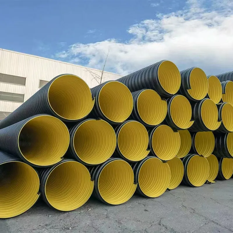 Сталеленточная армированная спирально-гофрированная полиэтиленовая труба