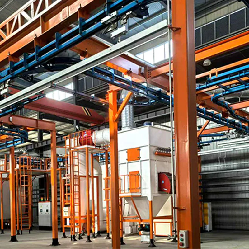 Линия нанесения порошкового покрытия с накопительным конвейером