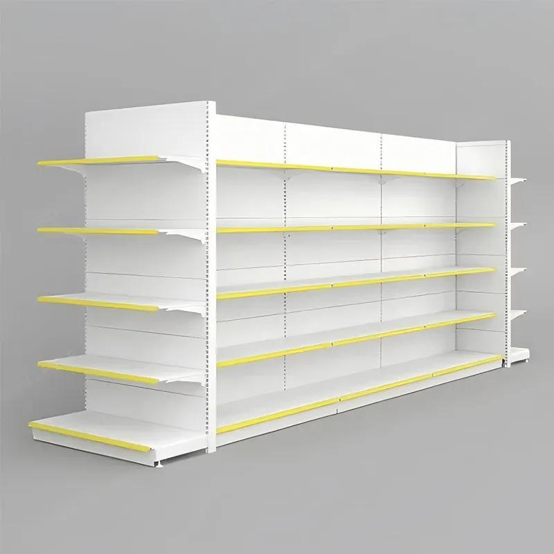 L-образные торговые двусторонние стеллажи
