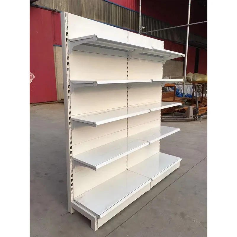 L-образные торговые пристенные стеллажи