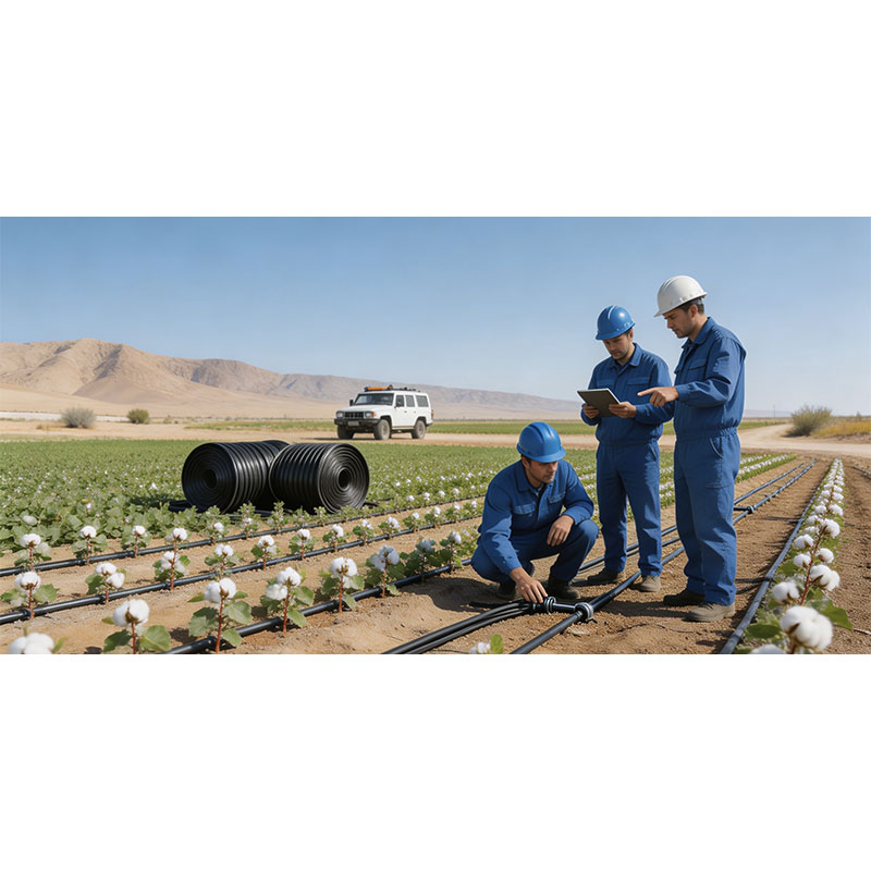 Техническая команда Lvyou Agriculture предоставляет индивидуальные решения по орошению для клиентов из Центральной Азии.