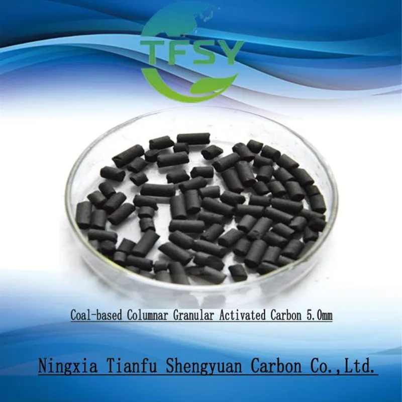 Угольный гранулированный активированный уголь 5.0мм-CTC100