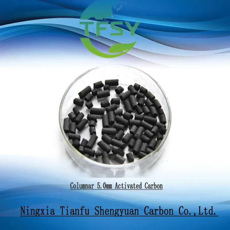 Угольный гранулированный активированный уголь 5.0мм-CTC55