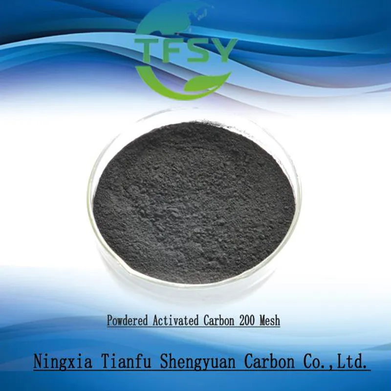 Порошкообразный активированный уголь 200mesh