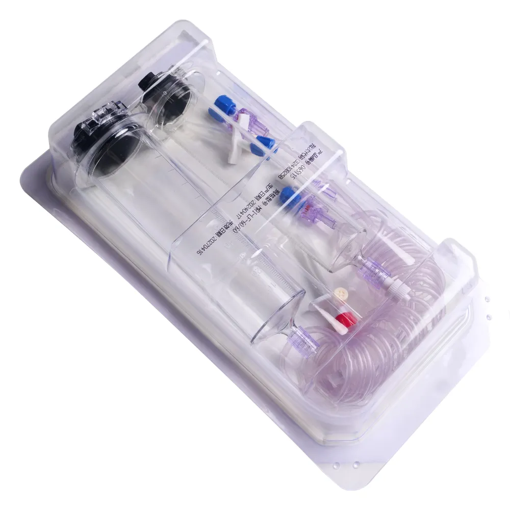 Одноразовый шприц для автоматического инъектора высокого давления, двухкамерный (для МРТ)