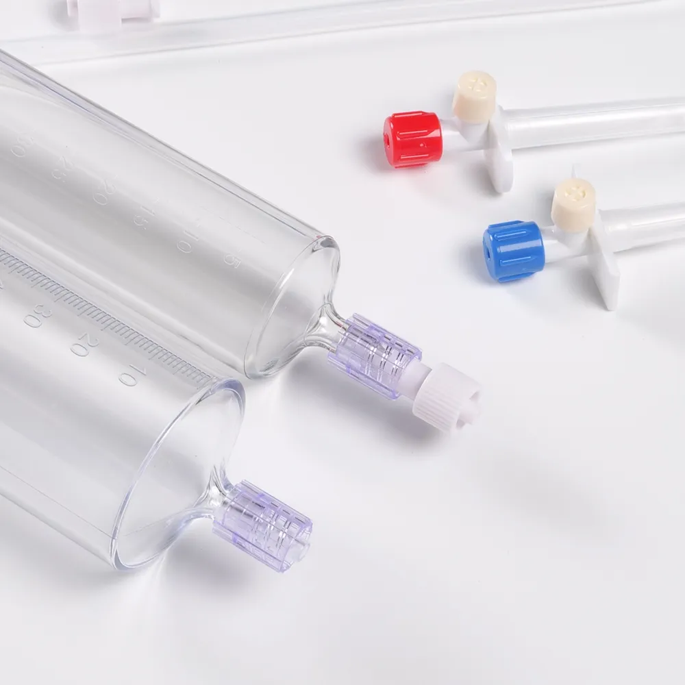 Одноразовый шприц для автоматического инъектора высокого давления, двухкамерный (для МРТ)