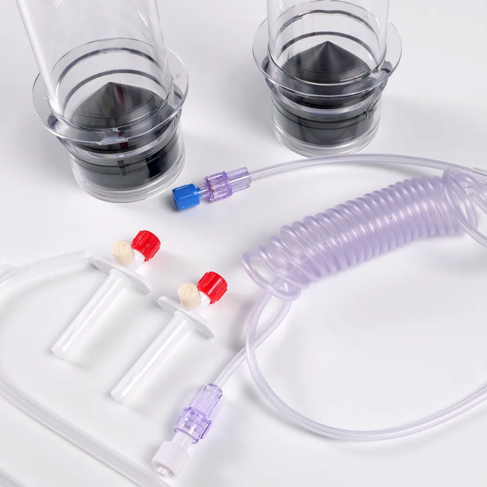 Одноразовый шприц для автоматического инъектора высокого давления, двухкамерный (для МРТ)