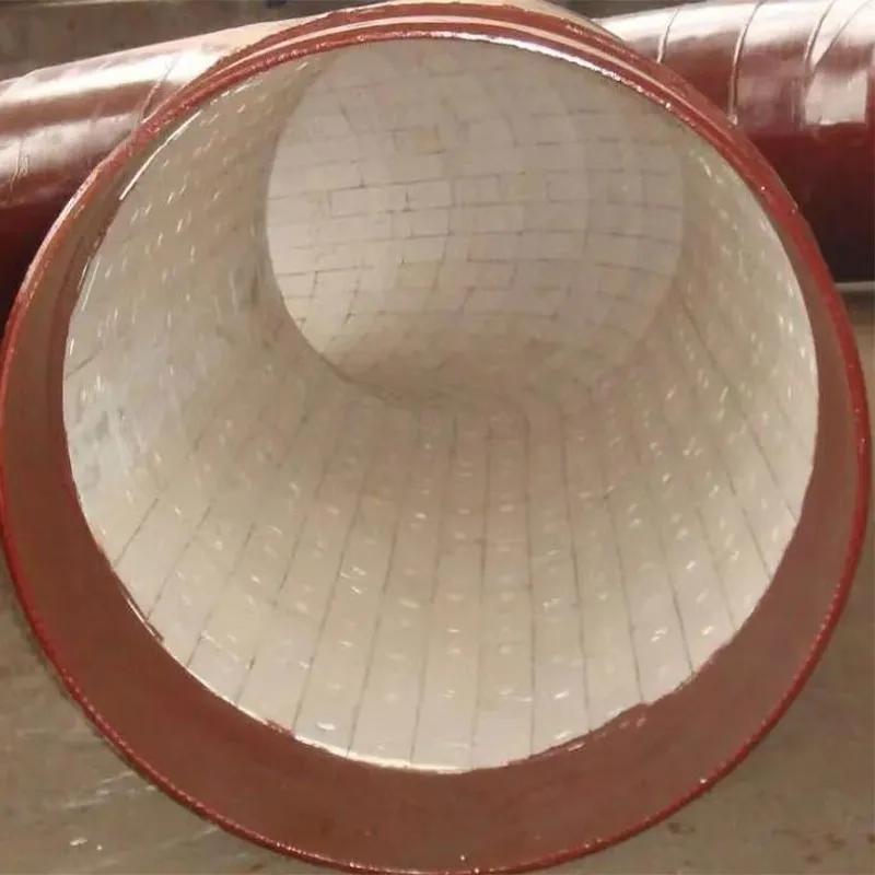 Углепроводы и отводы с износостойкой керамической футеровкой