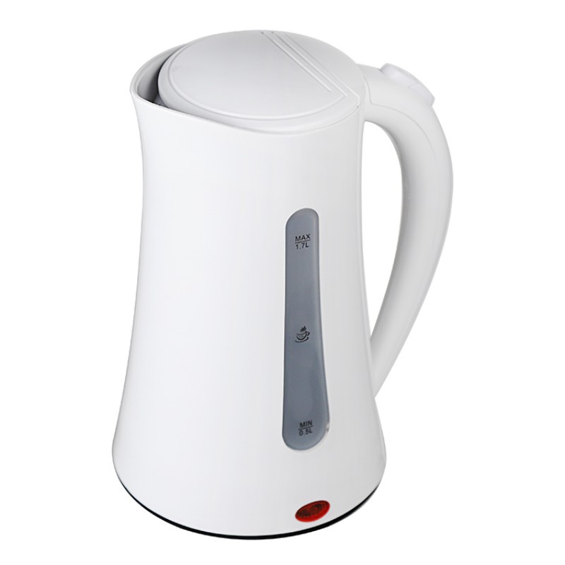 Электрический чайник с показателем, пластиковый, с однослойной конструкцией, объем 1.7 л
