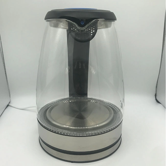 Стеклянный электрочайник 1.8 л с синей подсветкой, фильтр от накипи, быстрый нагрев, защита от сухого нагрева, для дома и офиса