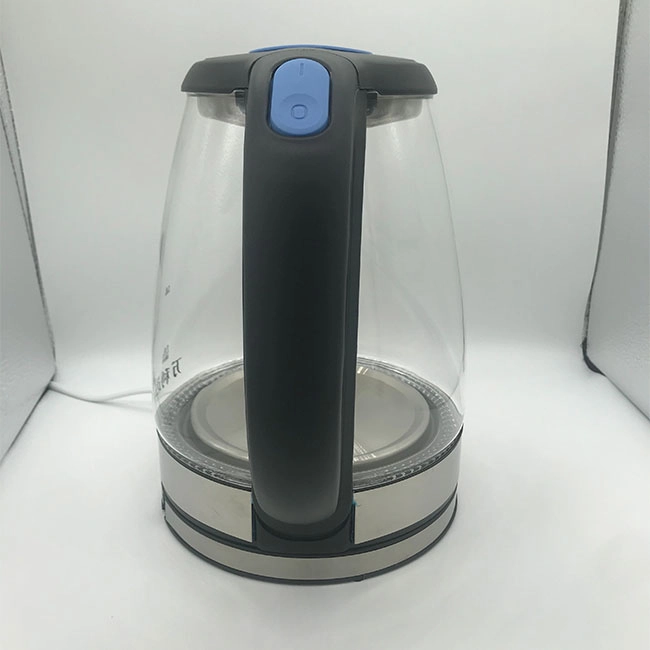 Стеклянный электрочайник 1.8 л с синей подсветкой, фильтр от накипи, быстрый нагрев, защита от сухого нагрева, для дома и офиса