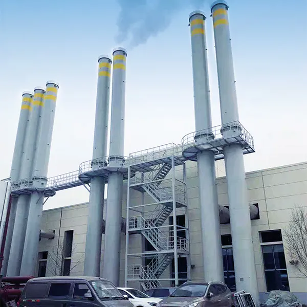 Самонесущая стальная кожуховая дымовая труба