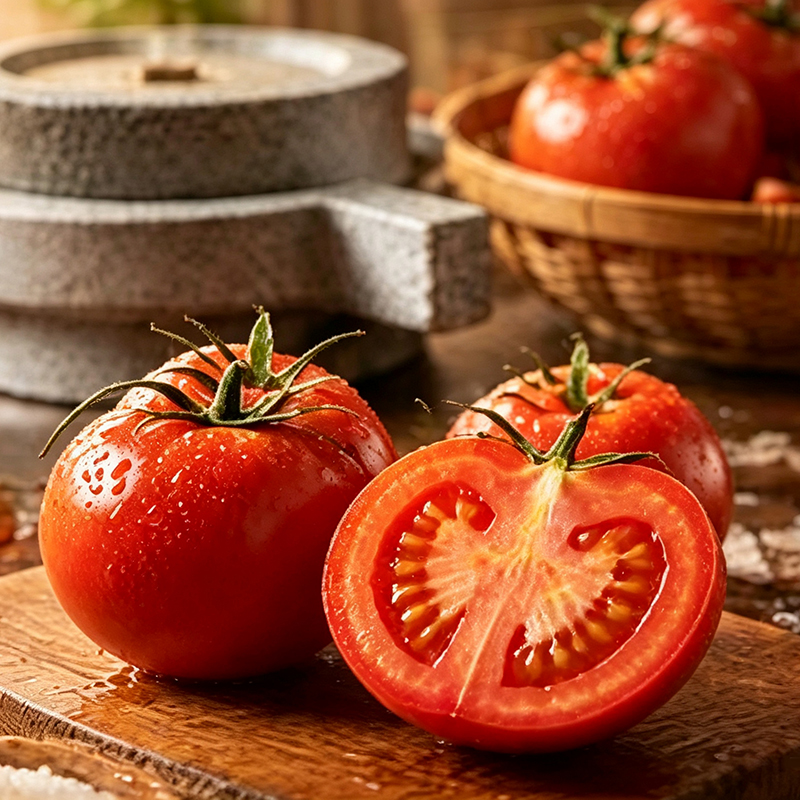 Местный продукт уезда Чантин — рисовая лапша «Цай Лао Вэй», изготовленная на каменных мельницах (с томатным вкусом)
