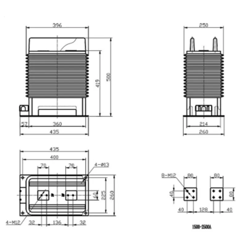 Высоковольтный трансформатор тока для КРУ с воздушной изоляцией на 35 кВ