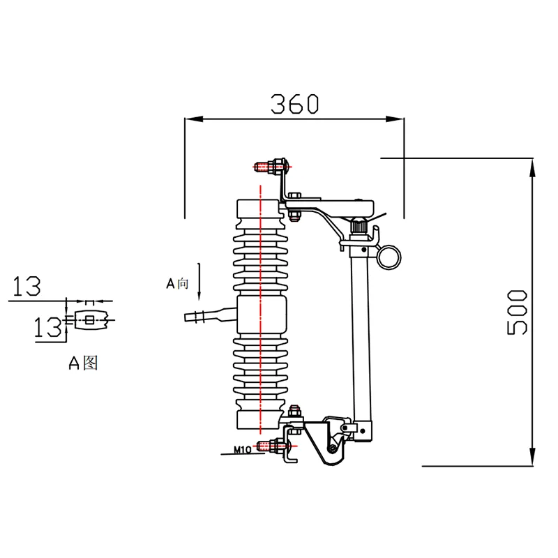 Наружный откидной высоковольтный предохранитель