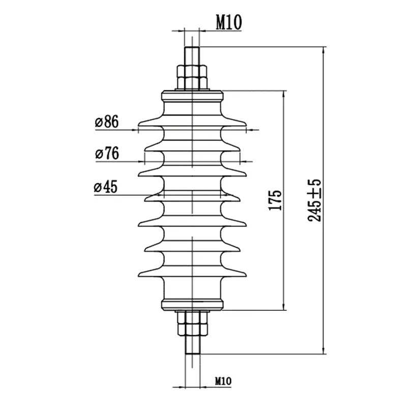 Ограничитель перенапряжений оксидно-цинковый без токоведущего элемента (стандарт)