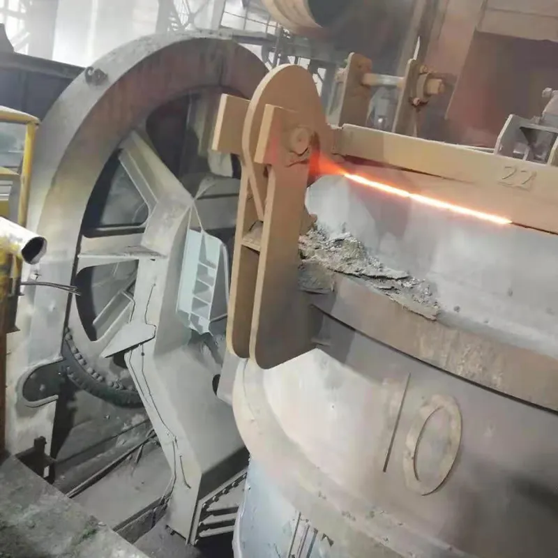 Гибкий передаточный сталеразливочный (чугунный) ковш опрокидывающее устройство