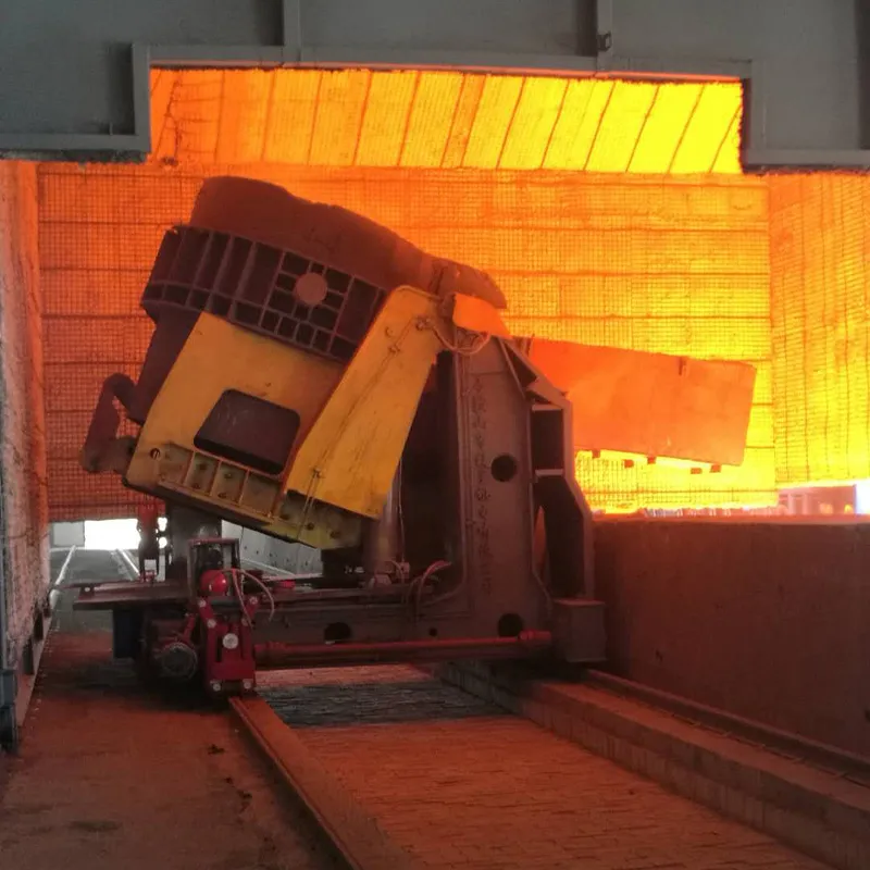 Передвижной сталеразливочный (чугунный) ковш гидравлическое опрокидывание