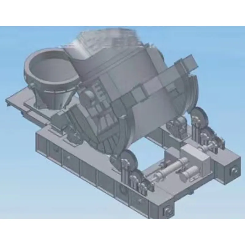 Передвижной сталеразливочный (чугунный) ковш опрокидывающий механизм