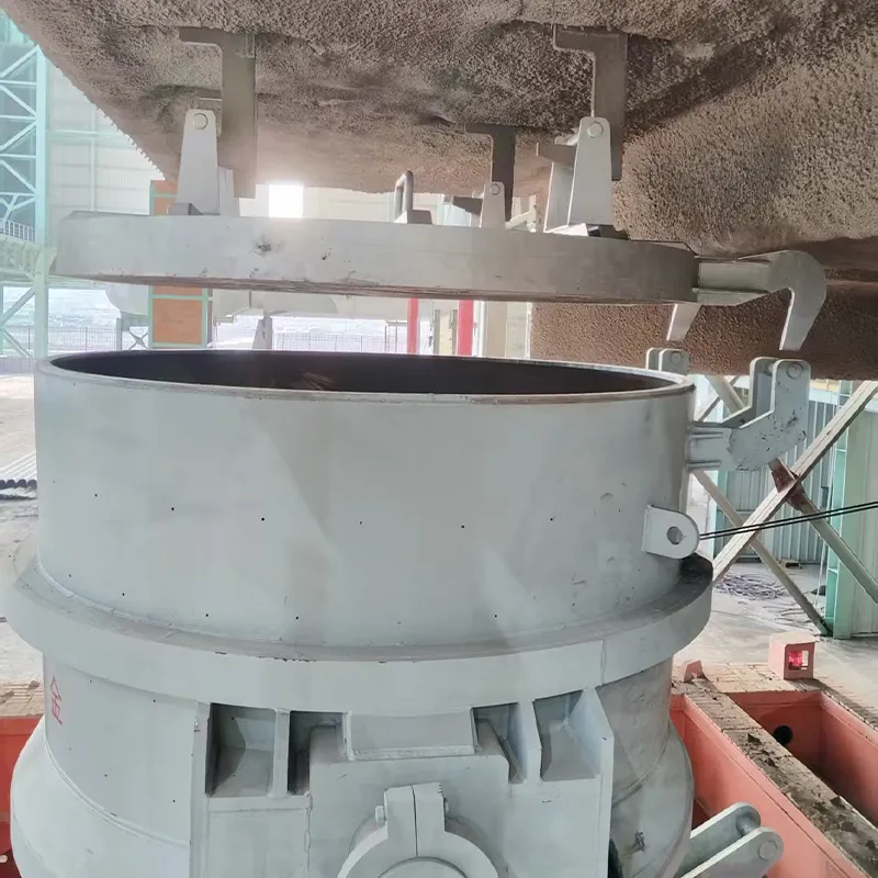 Подвесной сталеразливочный ковш установка и снятие крышки механизм