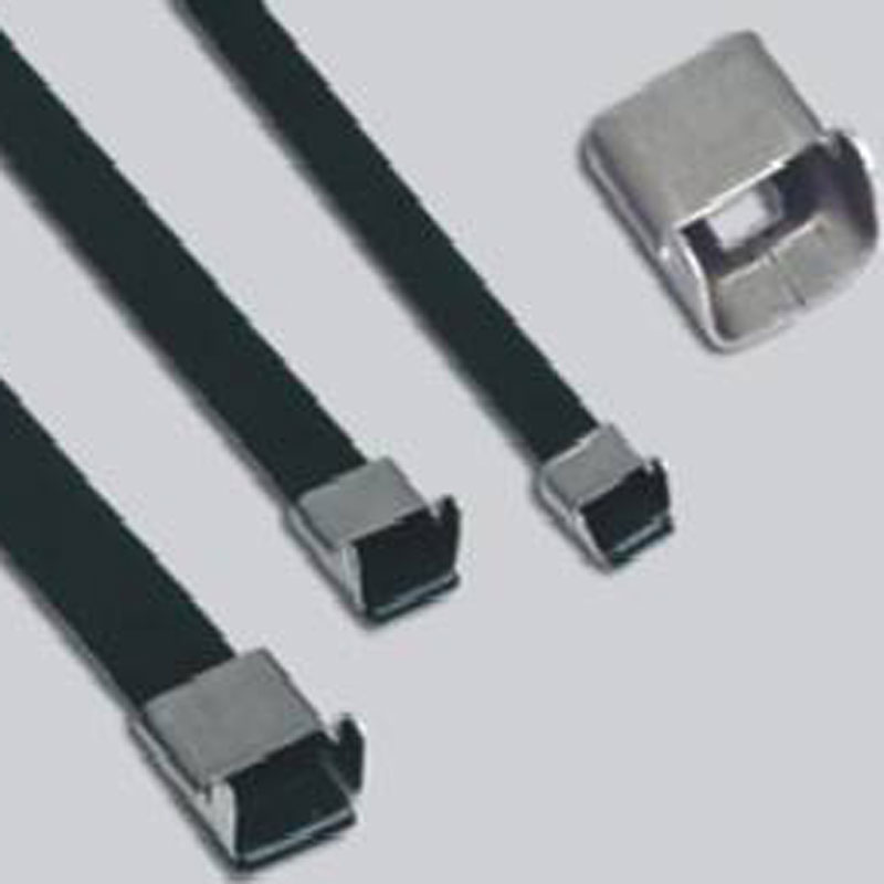 С L-образной пряжкой стяжка в ленте из нержавеющей стали с ПВХ-покрытием TSLV