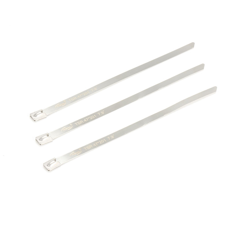 С роликовым самоблокирующимся замком стяжка в ленте из нержавеющей стали неокрашенная TSR