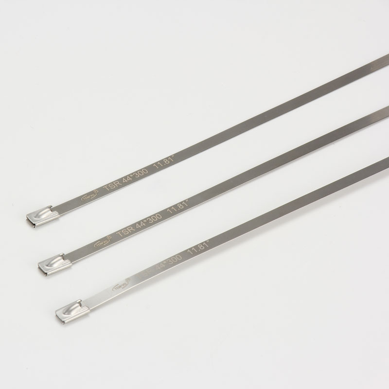 С роликовым самоблокирующимся замком стяжка в ленте из нержавеющей стали неокрашенная TSR