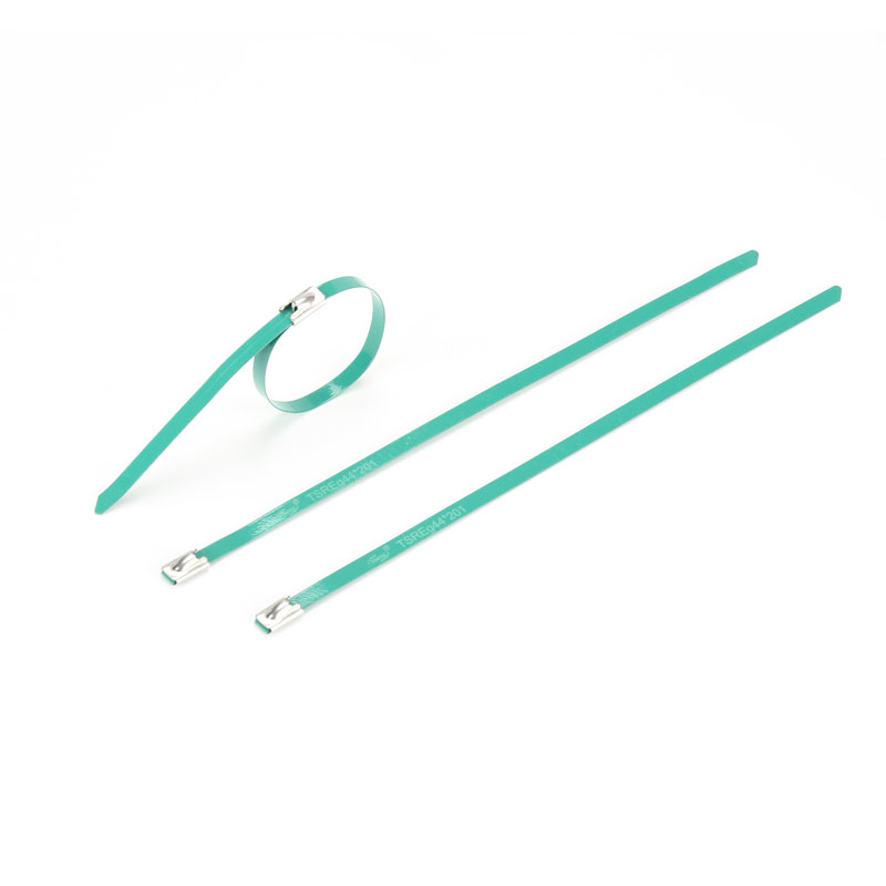 С роликовым самоблокирующимся замком стяжка в ленте из нержавеющей стали с эпоксидным покрытием TSRE