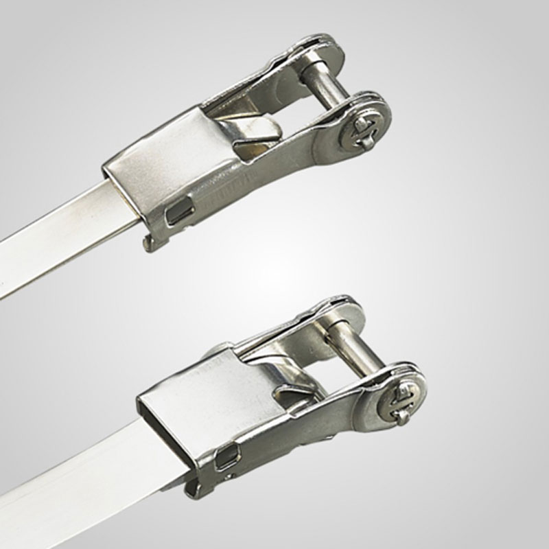 С универсальной пряжкой стяжка в ленте из нержавеющей стали неокрашенная TSA